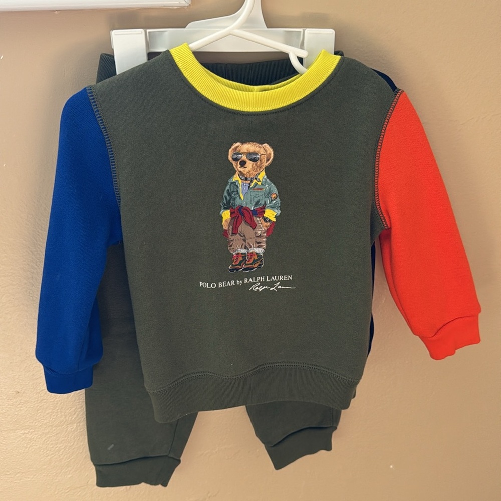 POLO BEAR by Ralph Lauren Toddler Boys size 18M sweatsuit
